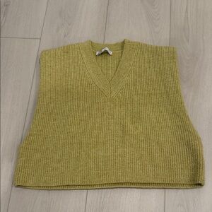 Zara Olive Green Women's Sweater Vest Sz S